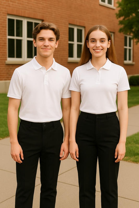 Adolescenți Unisex - 1 Tricou Polo + 1 Tricou Basic